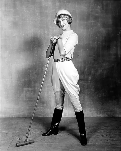 Portrait of the film actress Dolores Brinknan in Polo outfit