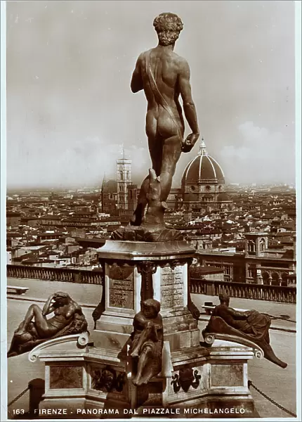Florence, view from Piazzale Michelangelo, postcard