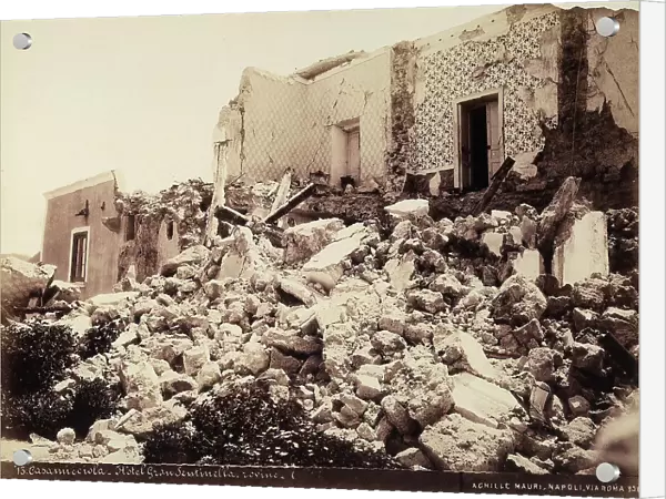 Ruins of the Sentinella hotel, in Casamicciola Terme, hit by the earthquake
