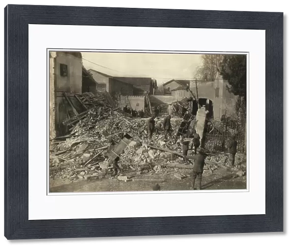 First World War: buildings destroyed in the bombing of Padua