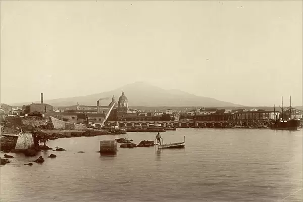 Animated view of the port of Catania