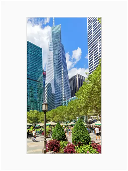 New York City, Manhattan, Highrise buildings at Bryant Park