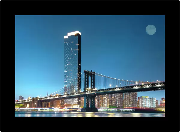 New York City, Brooklyn Manhattan Bridge and One Manhattan Square building