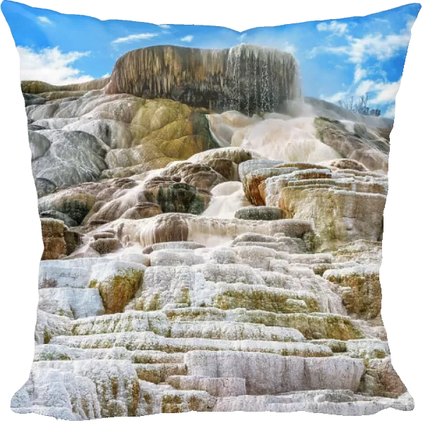 Montana, Yellowstone National Park, Mammoth Hot Springs Historic District, Travertine Terraces