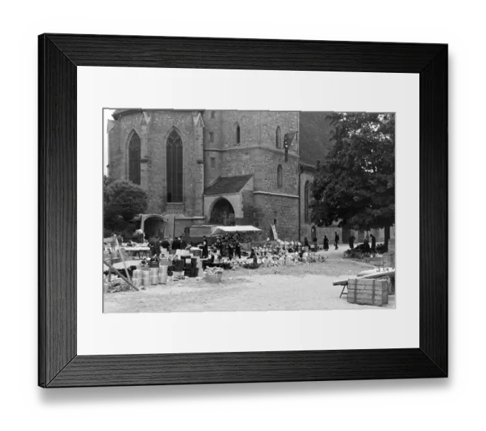 Framed Print : Nuremberg Market Print, 1930s Germany