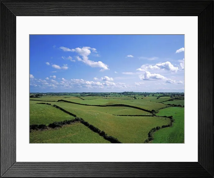 Framed Print : Drumlins Print of Castle Roche Landscape Framed Print : Drumlins Print of Castle Roche Landscape