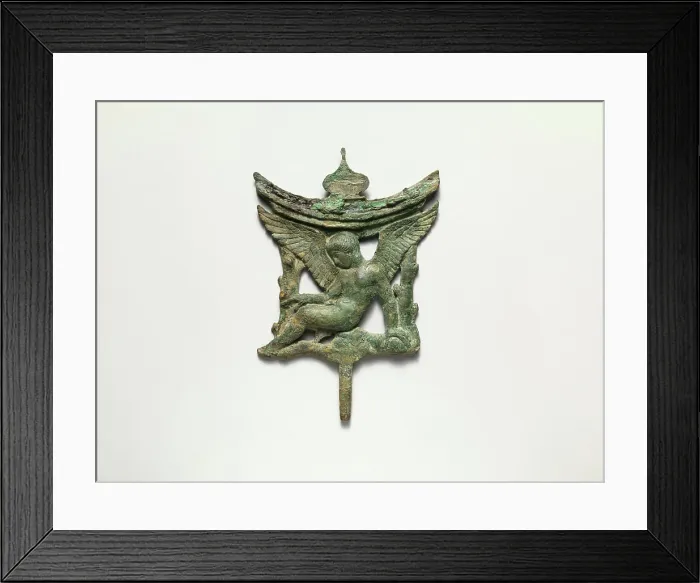 Framed Print : Bronze Print of a 4th century B.C. Greek Mirror Support Framed Print : Bronze Print of a 4th century B.C. Greek Mirror Support