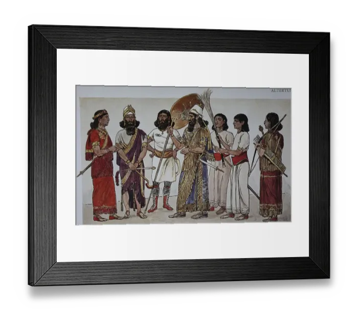 Framed Print : Assyrian King and Retinue Fashion Print