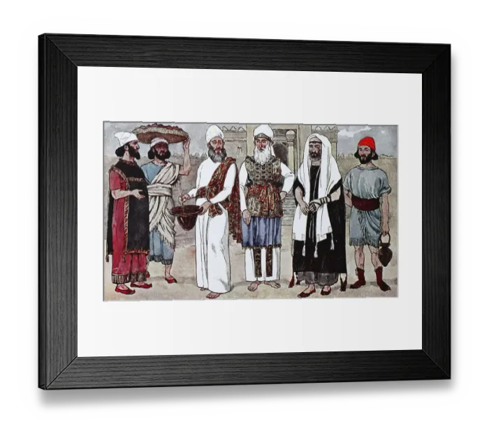 Framed Print : Hebrew Clothing Fashion Print