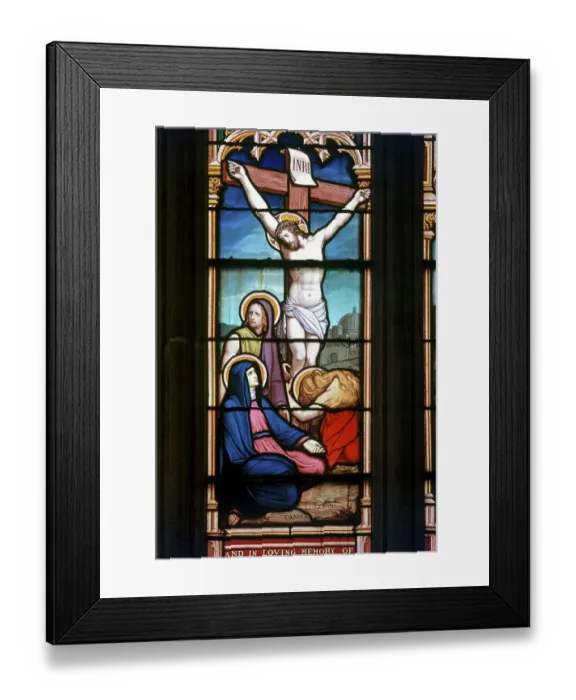 Framed Print : Stained Glass Window Print from All Saints Church Coonoor Framed Print : Stained Glass Window Print from All Saints Church Coonoor