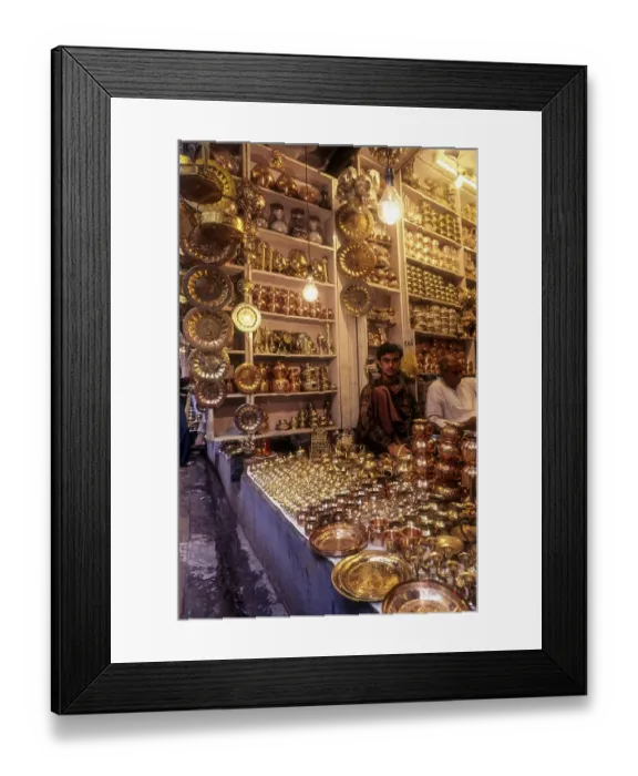 Framed Print : Varanasi Benaras Brass and Copper Print Framed Print : Varanasi Benaras Brass and Copper Print