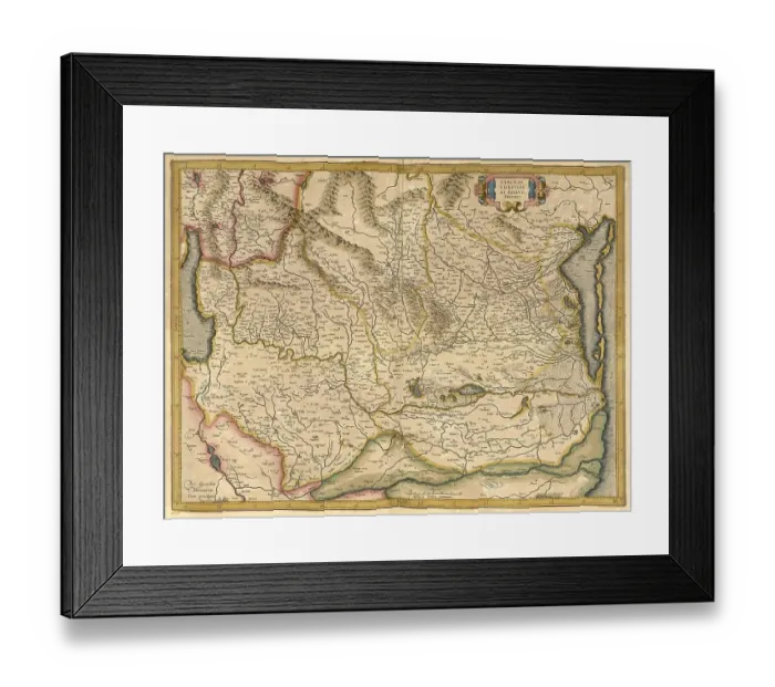 Framed Print : Veneto and Verona Print, 1623 Atlas Map Restoration