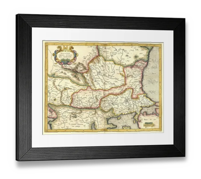 Framed Print : Digitally restored Print of Wallachia from 1623 Atlas by Gerhard Mercator Framed Print : Digitally restored Print of Wallachia from 1623 Atlas by Gerhard Mercator