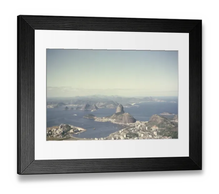 Framed Print : Rio de Janeiro City Print 1962 Sugar Loaf Mountain View Framed Print : Rio de Janeiro City Print 1962 Sugar Loaf Mountain View