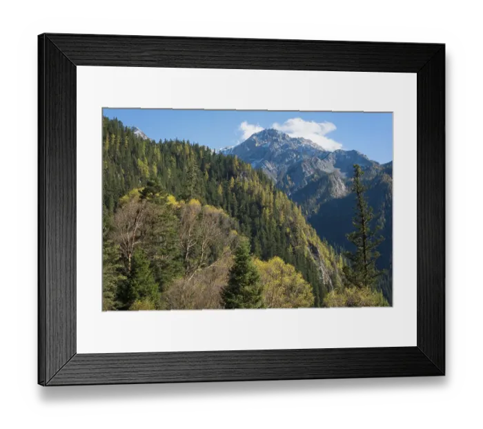 Framed Print : Mountain Landscape Print, Jiuzhaigou National Park Framed Print : Mountain Landscape Print, Jiuzhaigou National Park