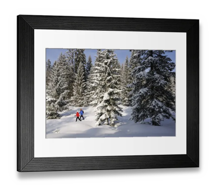Framed Print : Hikers on the First Premium Winter Trail in Germany Print Framed Print : Hikers on the First Premium Winter Trail in Germany Print