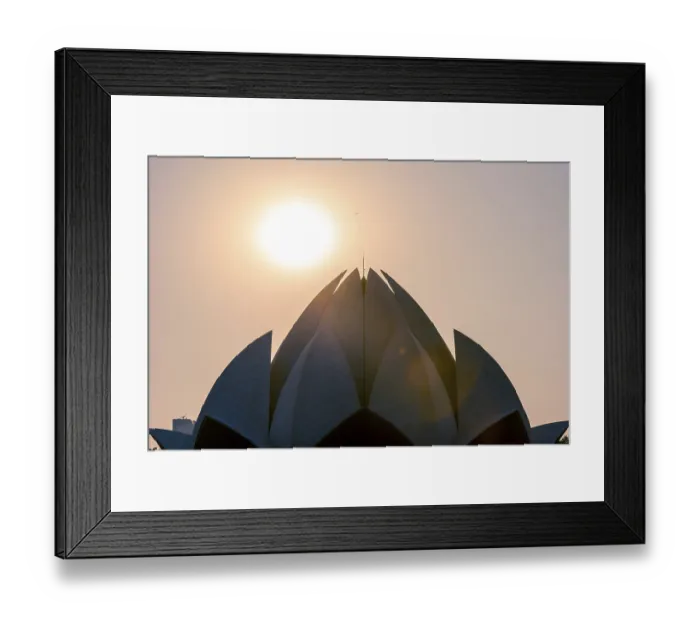 Framed Print : The Lotus Temple in New Delhi, India - Print Framed Print : The Lotus Temple in New Delhi, India - Print