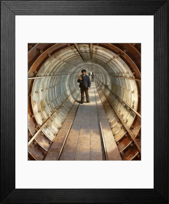 Framed Print : The Tower Subway Print, 1870 Framed Print : The Tower Subway Print, 1870
