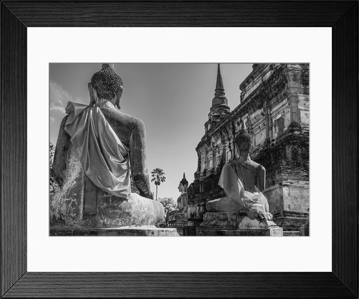 Framed Print : Ayutthaya Stone Buddha Statues Print, Thailand Framed Print : Ayutthaya Stone Buddha Statues Print, Thailand