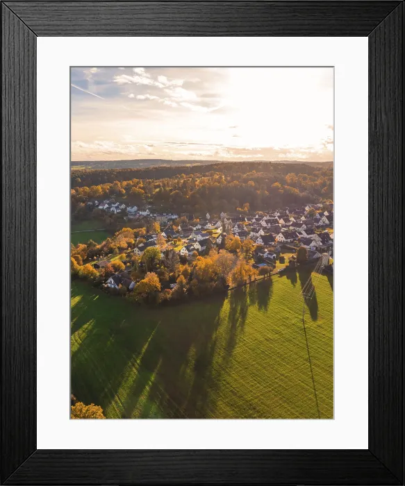 Framed Print : Sun-drenched Village Evening Print, Lehenweiler, Germany Framed Print : Sun-drenched Village Evening Print, Lehenweiler, Germany
