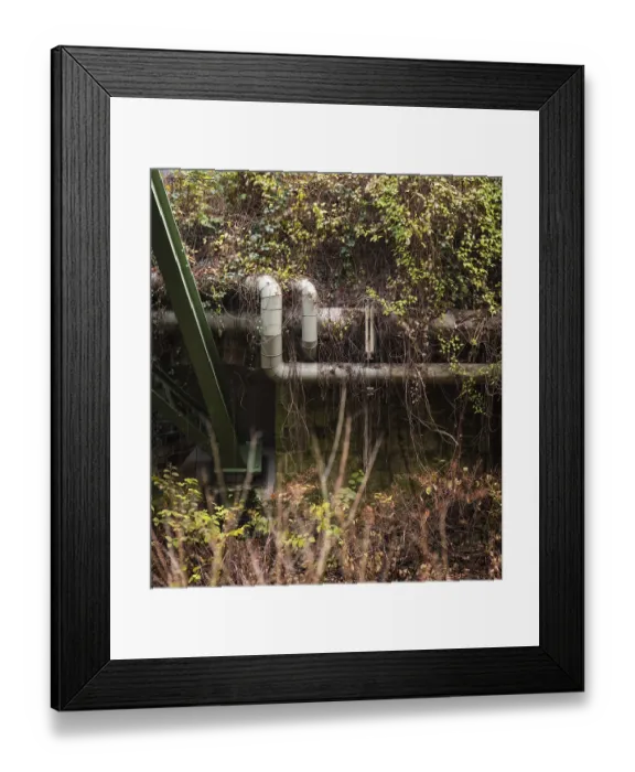 Framed Print : District Heating Pipeline Print, Wuppertal, Germany