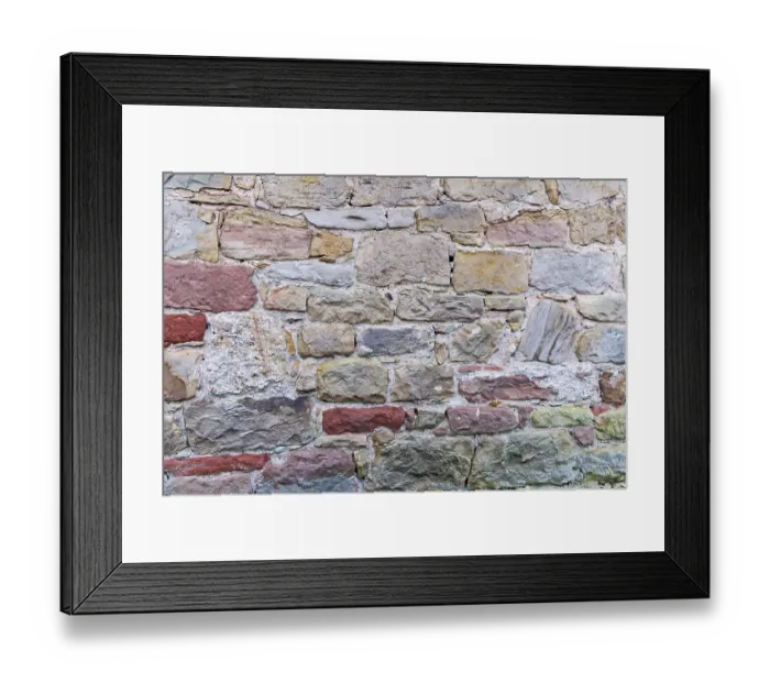 Framed Print : House Wall with Colorful Natural Stones Print Framed Print : House Wall with Colorful Natural Stones Print