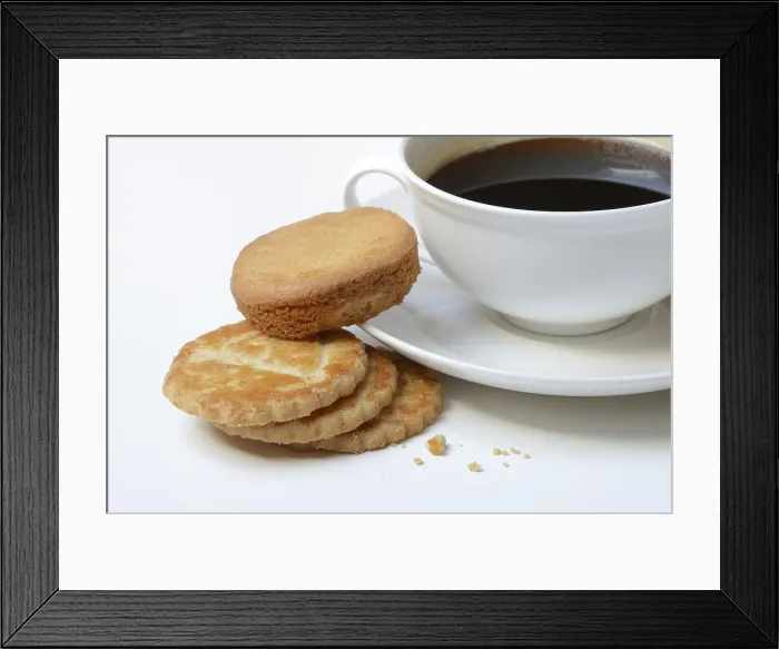 Framed Print : Traditional French Galettes and Coffee Print Framed Print : Traditional French Galettes and Coffee Print