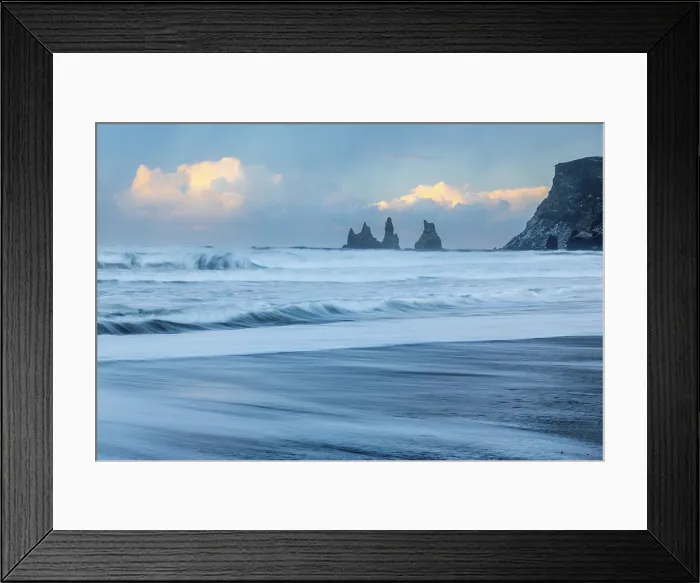 Framed Print : Reynisdrangar Pinnacles Print, Vik, Iceland Framed Print : Reynisdrangar Pinnacles Print, Vik, Iceland