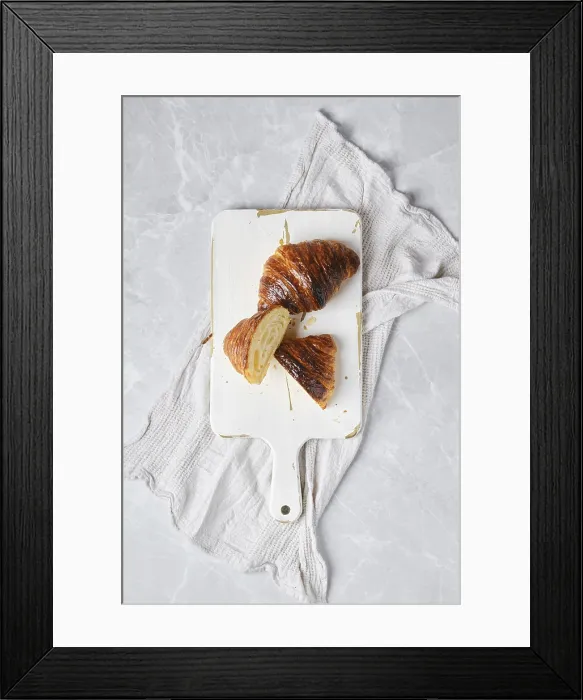 Framed Print : Classic Croissant Print - Top View Framed Print : Classic Croissant Print - Top View