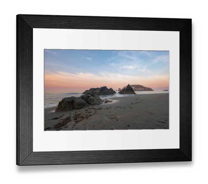 Framed Print : Harris Beach Print: Sunrise Over Sandy Shore Framed Print : Harris Beach Print: Sunrise Over Sandy Shore