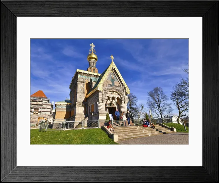 Framed Print : Darmstadt, Germany, March 2020: The Russian Chapel Print Framed Print : Darmstadt, Germany, March 2020: The Russian Chapel Print