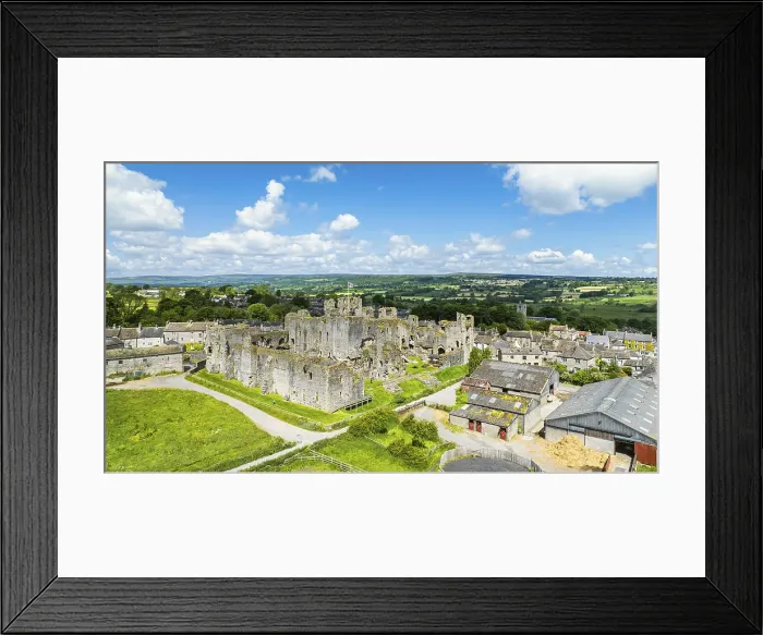 Framed Print : Middleham Castle Print from a Drone, North Yorkshire Framed Print : Middleham Castle Print from a Drone, North Yorkshire