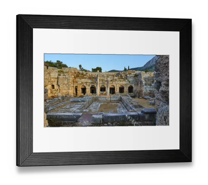 Framed Print : Ancient Ruins Print, Peirene Fountain, Corinth Greece Framed Print : Ancient Ruins Print, Peirene Fountain, Corinth Greece