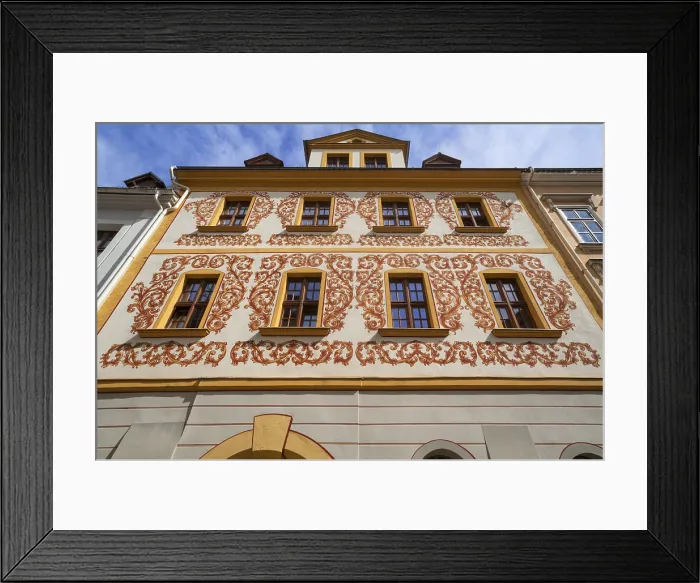 Framed Print : Decorative Baroque House Print, Grlitz, Germany 1953 Framed Print : Decorative Baroque House Print, Grlitz, Germany 1953