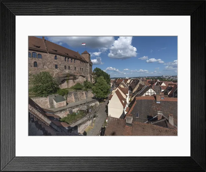 Framed Print : View of the Old Town, Kaiserburg Castle Print Nuremberg Germany Framed Print : View of the Old Town, Kaiserburg Castle Print Nuremberg Germany