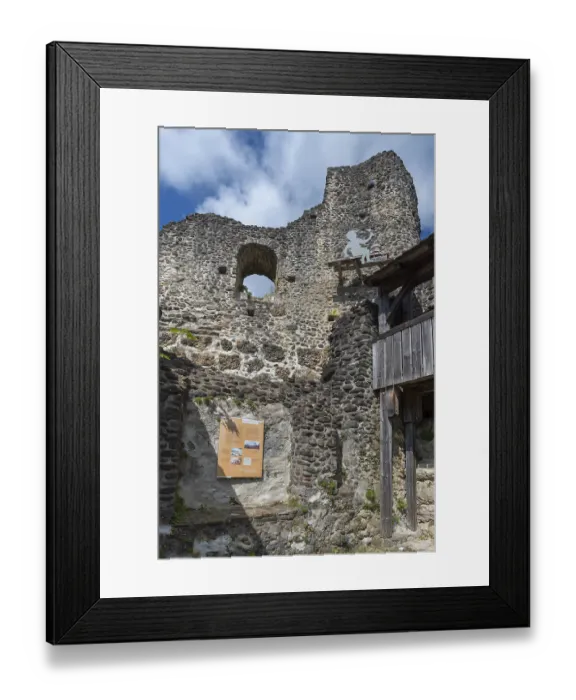 Framed Print : Print of Castle Ruin Alt-Trauchburg, 13th Century Framed Print : Print of Castle Ruin Alt-Trauchburg, 13th Century