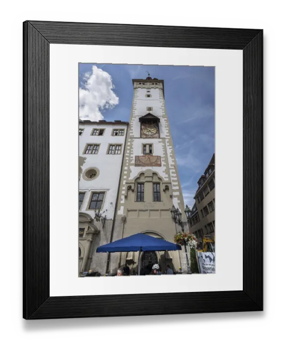 Framed Print : Town Hall Tower Print, Würzburg Germany Framed Print : Town Hall Tower Print, Würzburg Germany