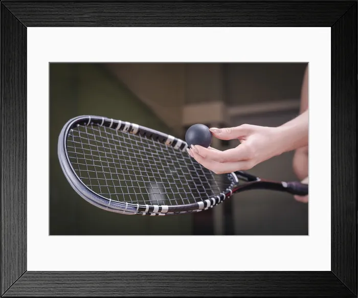 Framed Print : Image of a Woman's Hand with Squash Racket Print Framed Print : Image of a Woman's Hand with Squash Racket Print