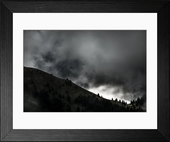 Framed Print : Mountain Ridge Print with Dramatic Clouds, Tyrol, Austria Framed Print : Mountain Ridge Print with Dramatic Clouds, Tyrol, Austria