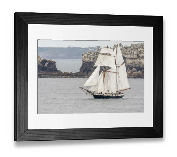 Framed Print : Large Sailing Boat Print - Camaret sur mer, Brittany, France Framed Print : Large Sailing Boat Print - Camaret sur mer, Brittany, France