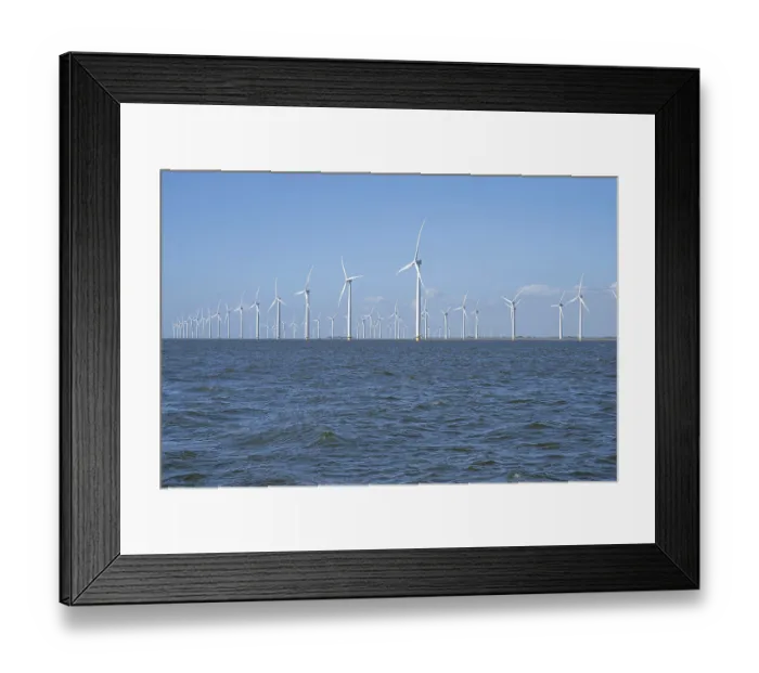 Framed Print : Wind Farm Print, Ijsselmeer Netherlands Framed Print : Wind Farm Print, Ijsselmeer Netherlands