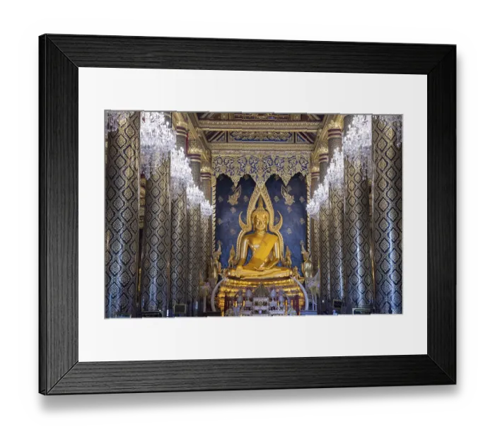 Framed Print : Golden Buddha Print at Phitsanulok, Thailand Framed Print : Golden Buddha Print at Phitsanulok, Thailand