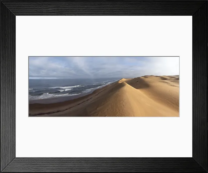 Framed Print : Sand Dunes and Sea Morning Light Print, Namibia Framed Print : Sand Dunes and Sea Morning Light Print, Namibia