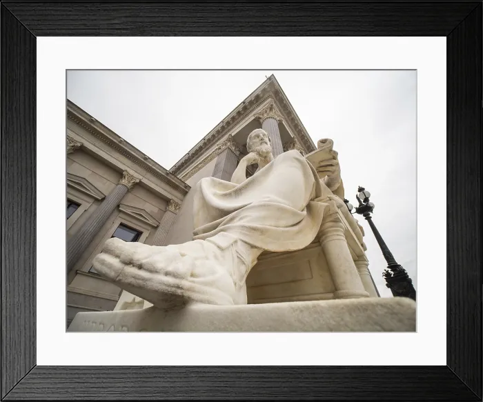 Framed Print : Statue of Herodotus Print, Vienna Parliament Austria Framed Print : Statue of Herodotus Print, Vienna Parliament Austria
