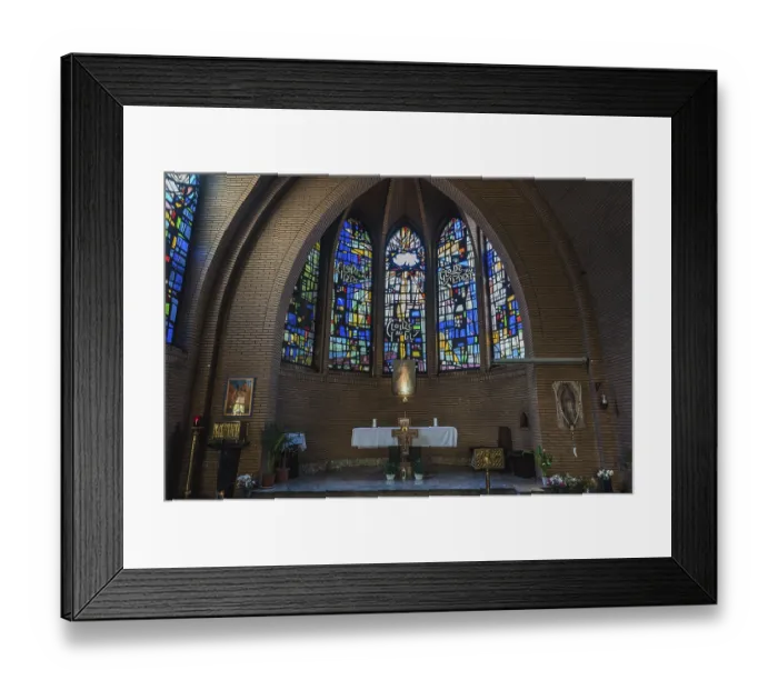 Framed Print : Anderlecht, Belgium Print - Saint Raphael Chapel Interior Framed Print : Anderlecht, Belgium Print - Saint Raphael Chapel Interior