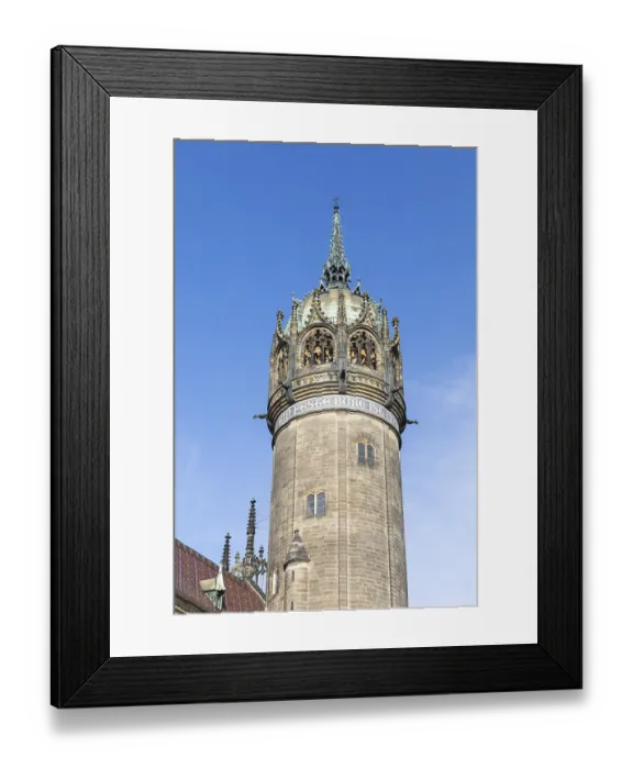 Framed Print : Wittenberg Castle Church Tower Print, Saxony-Anhalt, Germany Framed Print : Wittenberg Castle Church Tower Print, Saxony-Anhalt, Germany