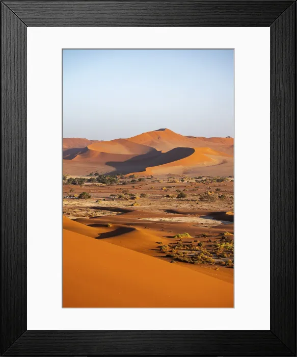 Framed Print : Large Red Sand Dunes Print, Namib Naukluft Park Framed Print : Large Red Sand Dunes Print, Namib Naukluft Park