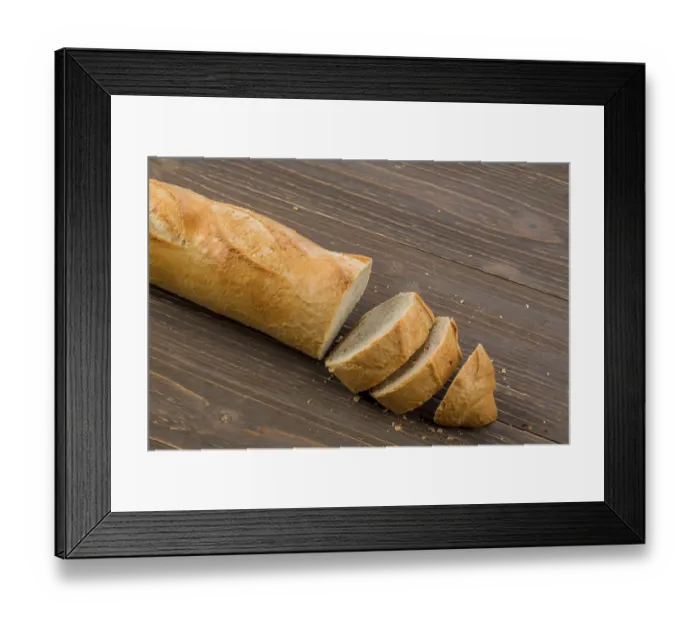Framed Print : Austrian Bakery Print: Fresh White Bread Framed Print : Austrian Bakery Print: Fresh White Bread