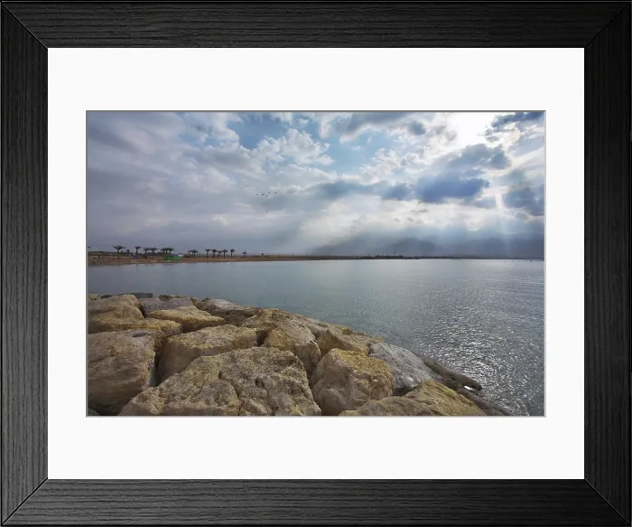 Framed Print : Eilat Sea Print under Spring Sun Framed Print : Eilat Sea Print under Spring Sun