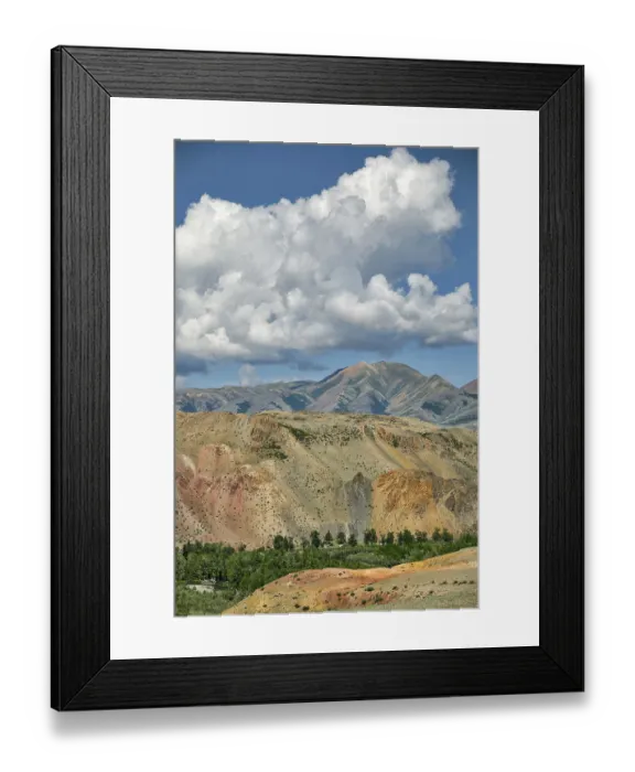 Framed Print : Rocky Semi-Desert Landscape Print of Kosh-Agach Valley Framed Print : Rocky Semi-Desert Landscape Print of Kosh-Agach Valley